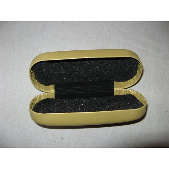 Glasses Case Hard Shell Gold JM New York Memory Foam Lining Joy Mangano + Bag - Picture 5 of 5